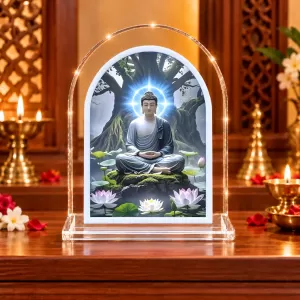 Buddha L Shape Acrylic Showpiece 3 X 3.5 Inch For Home, Office And Car (F177161) Buddha L Shape Acrylic Showpiece 3 X 3.5 Inch For Home, Office And Car (F177161)