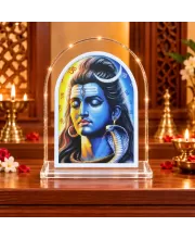 Lord Shiva L Shape Acrylic Showpiece 3 X 3.5 Inch For Home, Office And Car (F177162)