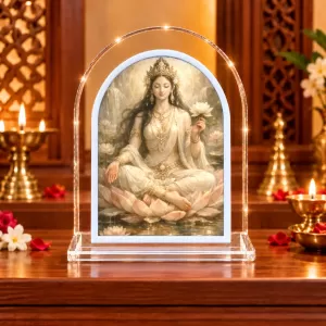 Mahalakshmi L Shape Acrylic Showpiece 3 X 3.5 Inch For Home, Office And Car (F177163) Mahalakshmi L Shape Acrylic Showpiece 3 X 3.5 Inch For Home, Office And Car (F177163)