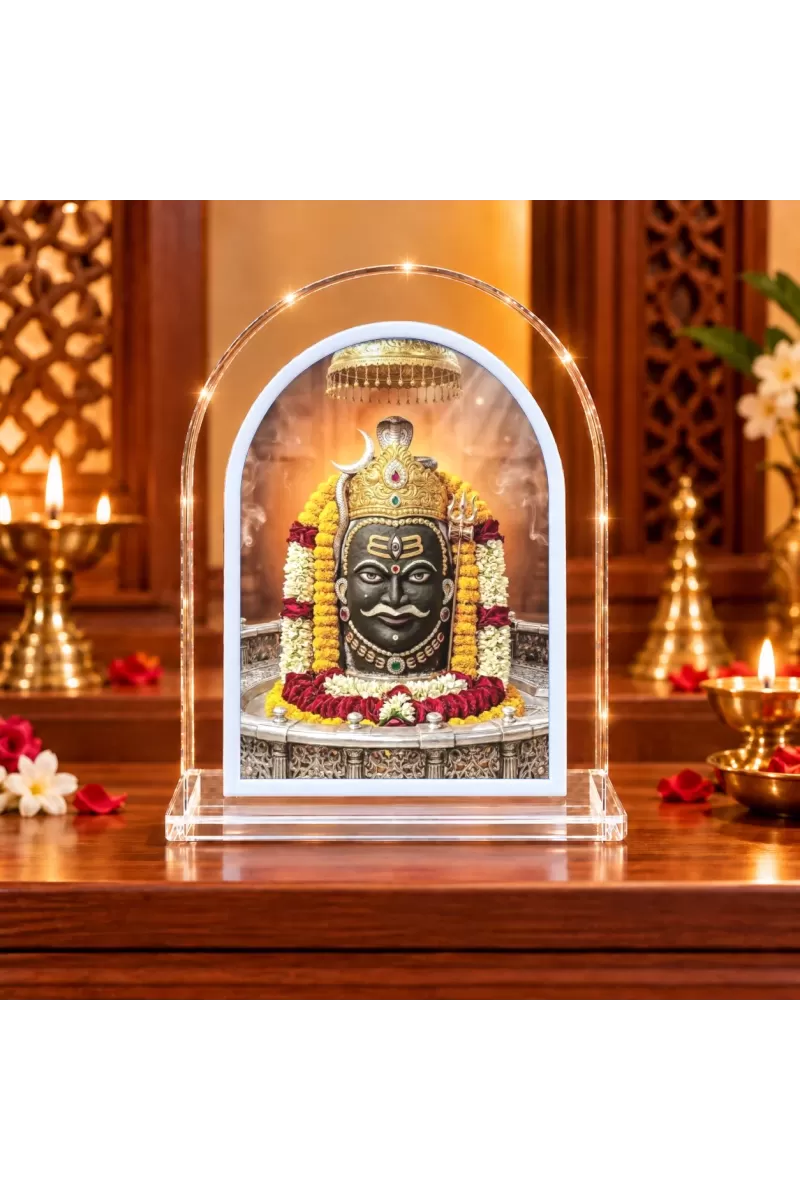 Lord Shiva L Shape Acrylic Showpiece 3 X 3.5 Inch For Home, Office And Car (F177166)