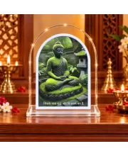Buddha L Shape Acrylic Showpiece 3 X 3.5 Inch For Home, Office And Car (F177168)