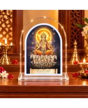 Surya Dev L Shape Acrylic Showpiece 3 X 3.5 Inch For Home, Office And Car (F177169)
