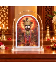 Lord Jagannath L Shape Acrylic Showpiece 3 X 3.5 Inch For Home, Office And Car (F177173)
