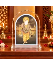 Guru Nanak Dev Ji L Shape Acrylic Showpiece 3 X 3.5 Inch For Home, Office And Car (F177177)
