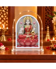 Goddess Lakshmi L Shape Acrylic Showpiece 3 X 3.5 Inch For Home, Office And Car (F177181)