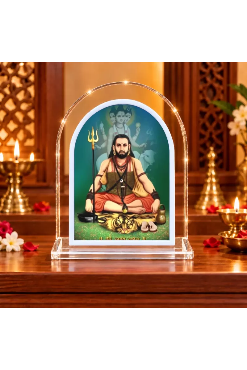 Adi Guru Shankaracharya L Shape Acrylic Showpiece 3 X 3.5 Inch For Home, Office And Car (F177188)