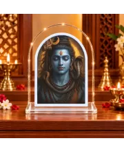 Lord Shiva L Shape Acrylic Showpiece 3 X 3.5 Inch For Home, Office And Car (F177191)
