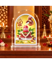 Shiva Lingam L Shape Acrylic Showpiece 3 X 3.5 Inch For Home, Office And Car (F177192)
