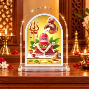 Shiva Lingam L Shape Acrylic Showpiece 3 X 3.5 Inch For Home, Office And Car (F177192)