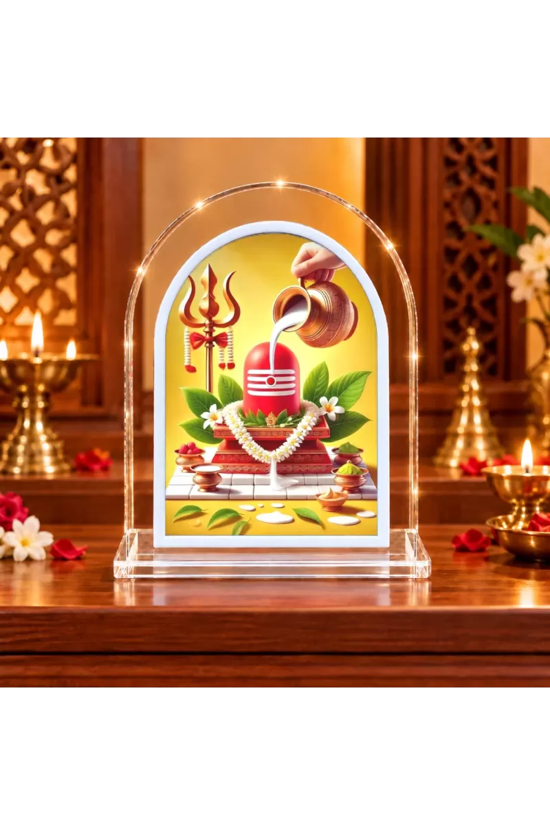 Shiva Lingam L Shape Acrylic Showpiece 3 X 3.5 Inch For Home, Office And Car (F177192)
