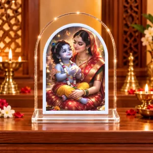 Yashoda Krishna L Shape Acrylic Showpiece 3 X 3.5 Inch For Home, Office And Car (F177193) Yashoda Krishna L Shape Acrylic Showpiece 3 X 3.5 Inch For Home, Office And Car (F177193)