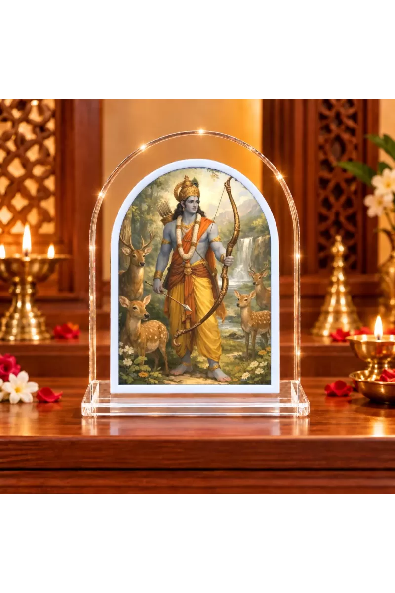 Lord Rama L Shape Acrylic Showpiece 3 X 3.5 Inch For Home, Office And Car (F177196)