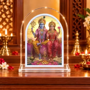 Lakshmi Narayan L Shape Acrylic Showpiece 3 X 3.5 Inch For Home, Office And Car (F177198) Lakshmi Narayan L Shape Acrylic Showpiece 3 X 3.5 Inch For Home, Office And Car (F177198)