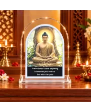 Buddha L Shape Acrylic Showpiece 3 X 3.5 Inch For Home, Office And Car (F177199)