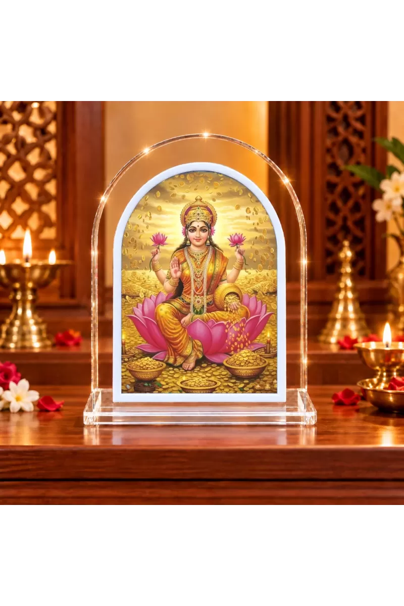 Goddess Lakshmi L Shape Acrylic Showpiece 3 X 3.5 Inch For Home, Office And Car (F177200)