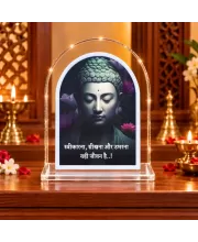 Buddha L Shape Acrylic Showpiece 3 X 3.5 Inch For Home, Office And Car (F177201)