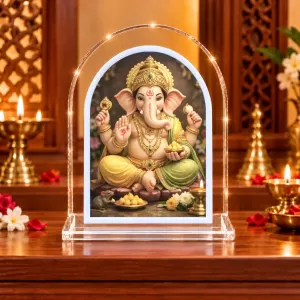 Lord Ganesha L Shape Acrylic Showpiece 3 X 3.5 Inch For Home, Office And Car (F177202) Lord Ganesha L Shape Acrylic Showpiece 3 X 3.5 Inch For Home, Office And Car (F177202)