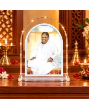 Maa Ananadamoyi L Shape Acrylic Showpiece 3 X 3.5 Inch For Home, Office And Car (F177205)