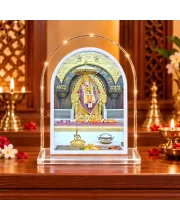 Shirdi Sai Baba L Shape Acrylic Showpiece 3 X 3.5 Inch For Home, Office And Car (F177208)