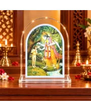 Lord Vishnu L Shape Acrylic Showpiece 3 X 3.5 Inch For Home, Office And Car (F177210)