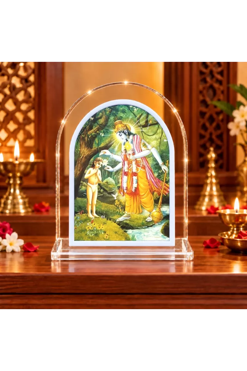Lord Vishnu L Shape Acrylic Showpiece 3 X 3.5 Inch For Home, Office And Car (F177210)