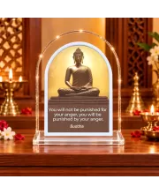 Buddha L Shape Acrylic Showpiece 3 X 3.5 Inch For Home, Office And Car (F177211)