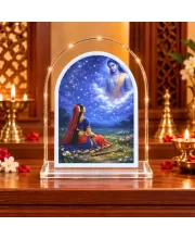Radha Krishna L Shape Acrylic Showpiece 3 X 3.5 Inch For Home, Office And Car (F177212)
