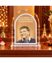 Bill Gates L Shape Acrylic Showpiece 3 X 3.5 Inch For Home, Office And Car (F177215)