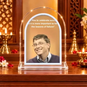 Bill Gates L Shape Acrylic Showpiece 3 X 3.5 Inch For Home, Office And Car (F177215) Bill Gates L Shape Acrylic Showpiece 3 X 3.5 Inch For Home, Office And Car (F177215)