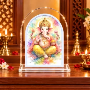 Lord Ganesha L Shape Acrylic Showpiece 3 X 3.5 Inch For Home, Office And Car (F177220) Lord Ganesha L Shape Acrylic Showpiece 3 X 3.5 Inch For Home, Office And Car (F177220)