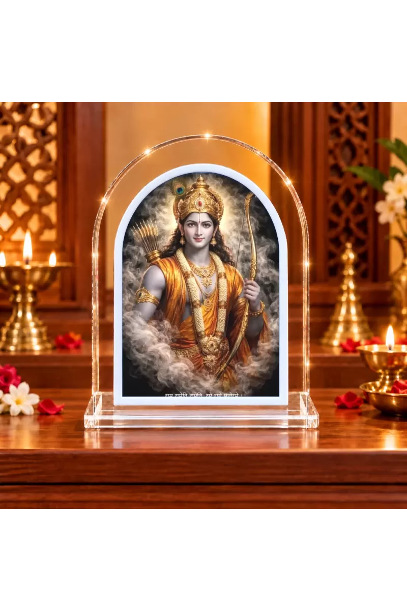Lord Rama L Shape Acrylic Showpiece 3 X 3.5 Inch For Home, Office And Car (F177221)