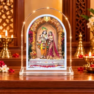 Radha Krishna L Shape Acrylic Showpiece 3 X 3.5 Inch For Home, Office And Car (F177223) Radha Krishna L Shape Acrylic Showpiece 3 X 3.5 Inch For Home, Office And Car (F177223)
