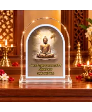 Buddha L Shape Acrylic Showpiece 3 X 3.5 Inch For Home, Office And Car (F177224)