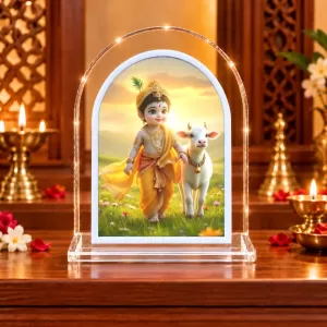 Lord Krishna L Shape Acrylic Showpiece 3 X 3.5 Inch For Home, Office And Car (F177225) Lord Krishna L Shape Acrylic Showpiece 3 X 3.5 Inch For Home, Office And Car (F177225)