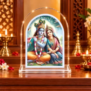 Radha Krishna L Shape Acrylic Showpiece 3 X 3.5 Inch For Home, Office And Car (F177226) Radha Krishna L Shape Acrylic Showpiece 3 X 3.5 Inch For Home, Office And Car (F177226)
