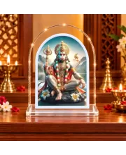 Hanuman L Shape Acrylic Showpiece 3 X 3.5 Inch For Home, Office And Car (F177228)