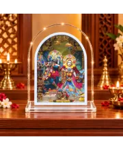 Radha Krishna L Shape Acrylic Showpiece 3 X 3.5 Inch For Home, Office And Car (F177230)