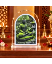 Buddha L Shape Acrylic Showpiece 3 X 3.5 Inch For Home, Office And Car (F177231)