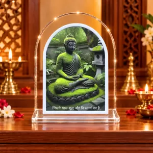 Buddha L Shape Acrylic Showpiece 3 X 3.5 Inch For Home, Office And Car (F177231) Buddha L Shape Acrylic Showpiece 3 X 3.5 Inch For Home, Office And Car (F177231)