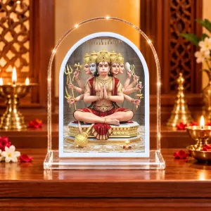 Panchmukhi Hanuman L Shape Acrylic Showpiece 3 X 3.5 Inch For Home, Office And Car (F177434) Panchmukhi Hanuman L Shape Acrylic Showpiece 3 X 3.5 Inch For Home, Office And Car (F177434)