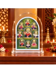 Navadurga L Shape Acrylic Showpiece 3 X 3.5 Inch For Home, Office And Car (F177439)