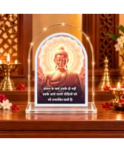Buddha L Shape Acrylic Showpiece 3 X 3.5 Inch For Home, Office And Car (F177441)