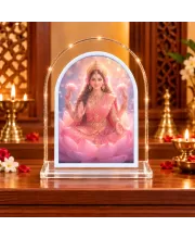 Goddess Lakshmi L Shape Acrylic Showpiece 3 X 3.5 Inch For Home, Office And Car (F177444)