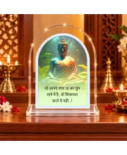 Buddha L Shape Acrylic Showpiece 3 X 3.5 Inch For Home, Office And Car (F177447)