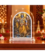 Lord Vishnu L Shape Acrylic Showpiece 3 X 3.5 Inch For Home, Office And Car (F177448)