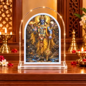 Lord Vishnu L Shape Acrylic Showpiece 3 X 3.5 Inch For Home, Office And Car (F177448) Lord Vishnu L Shape Acrylic Showpiece 3 X 3.5 Inch For Home, Office And Car (F177448)