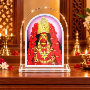 Kali Maa L Shape Acrylic Showpiece 3 X 3.5 Inch For Home, Office And Car (F177449)