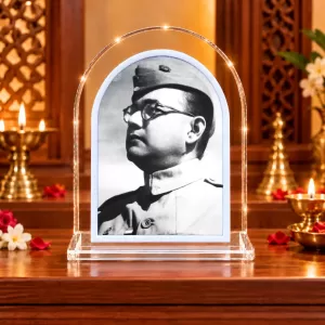 Subhas Chandra Bose L Shape Acrylic Showpiece 3 X 3.5 Inch For Home, Office And Car (F177450) Subhas Chandra Bose L Shape Acrylic Showpiece 3 X 3.5 Inch For Home, Office And Car (F177450)