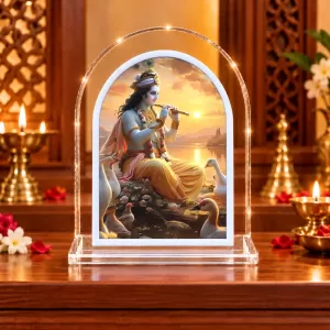 Lord Krishna L Shape Acrylic Showpiece 3 X 3.5 Inch For Home, Office And Car (F177458) Lord Krishna L Shape Acrylic Showpiece 3 X 3.5 Inch For Home, Office And Car (F177458)