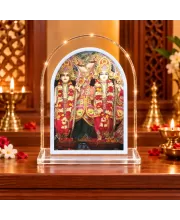 Shree Radha Shree Krishna L Shape Acrylic Showpiece 3 X 3.5 Inch For Home, Office And Car (F177459)
